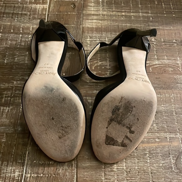 Sexy black Jimmy Choo slides.  Sz 40 - Picture 4 of 6